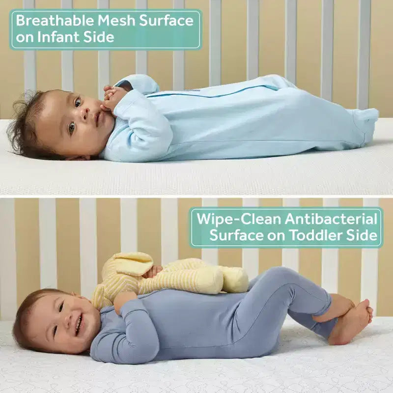 Breathable 2-Stage Crib Mattress and Toddler Mattress