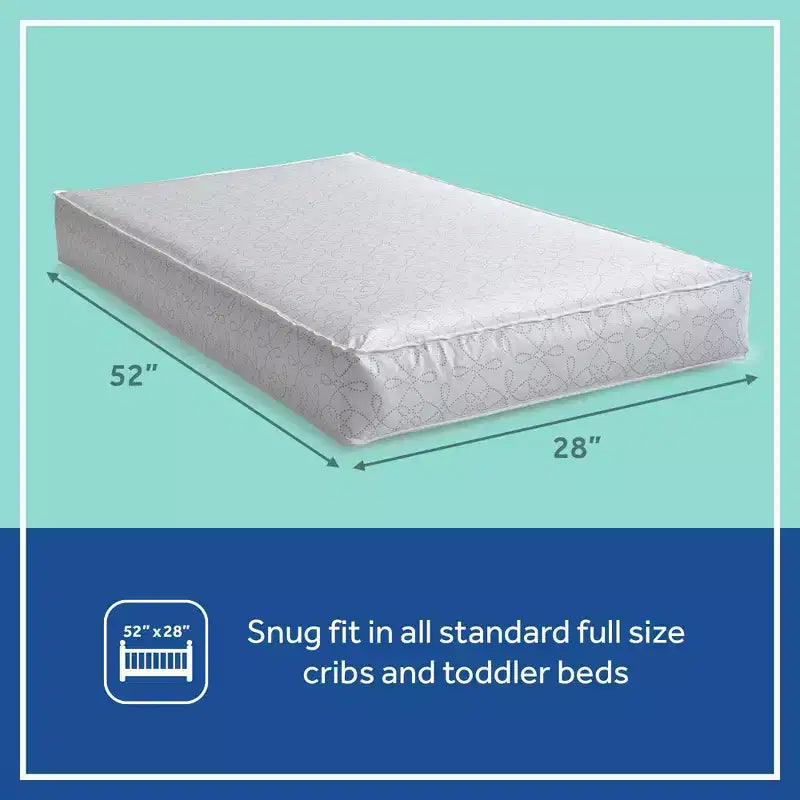 Breathable 2-Stage Crib Mattress and Toddler Mattress