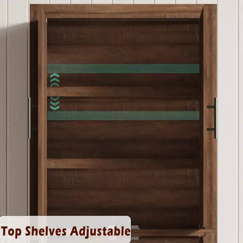 Tall Kitchen Pantry Storage Cabinet with 2 Doors & Adjustable Shelves, Pantry Cupboard & Large Storage Space for Dining & Living Room