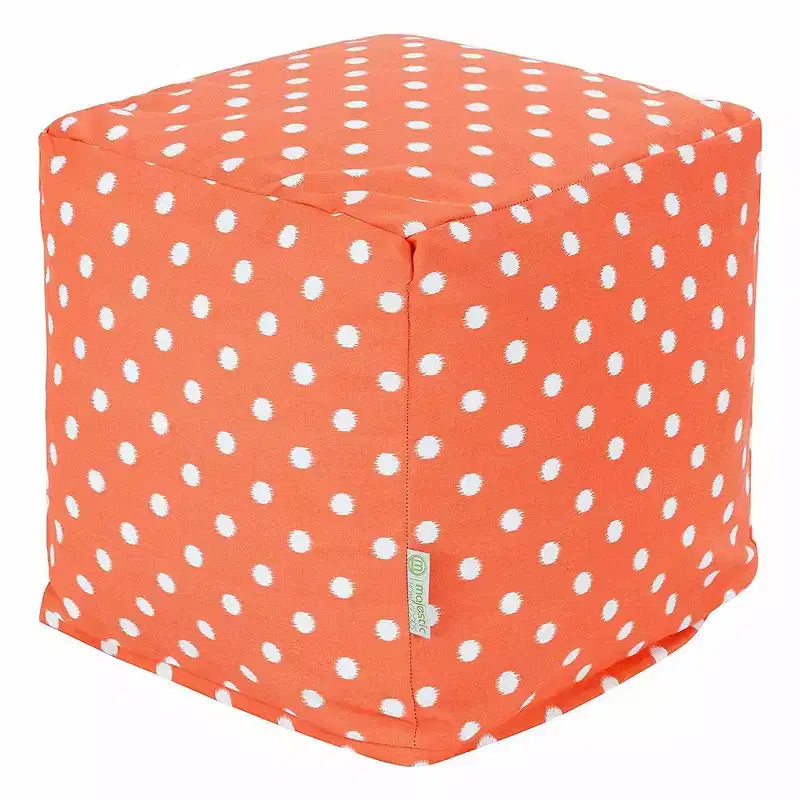 Cube Pouf Ikat Dot