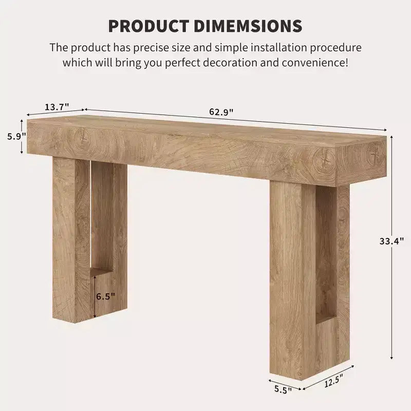 Console Tables for Entryway, Narrow Sofa Table, Rustic Narrow Entrance Front Door Table for Living Room, Hallway