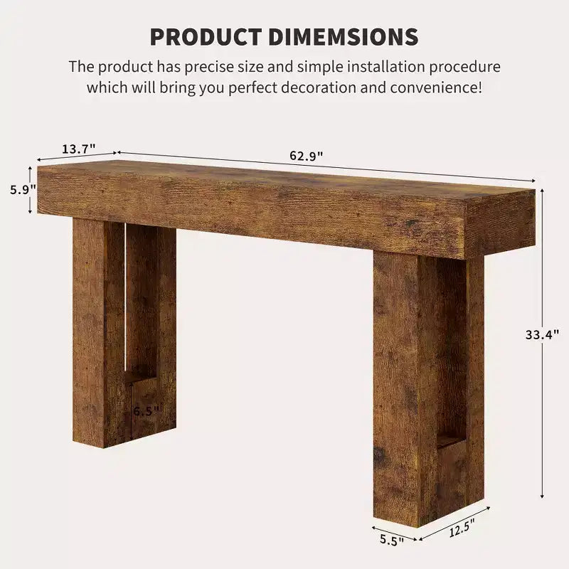 Console Tables for Entryway, Narrow Sofa Table, Rustic Narrow Entrance Front Door Table for Living Room, Hallway