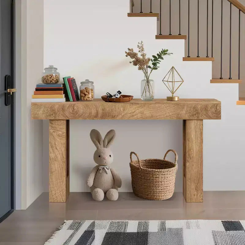 Console Tables for Entryway, Narrow Sofa Table, Rustic Narrow Entrance Front Door Table for Living Room, Hallway