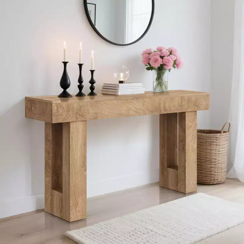 Console Tables for Entryway, Narrow Sofa Table, Rustic Narrow Entrance Front Door Table for Living Room, Hallway