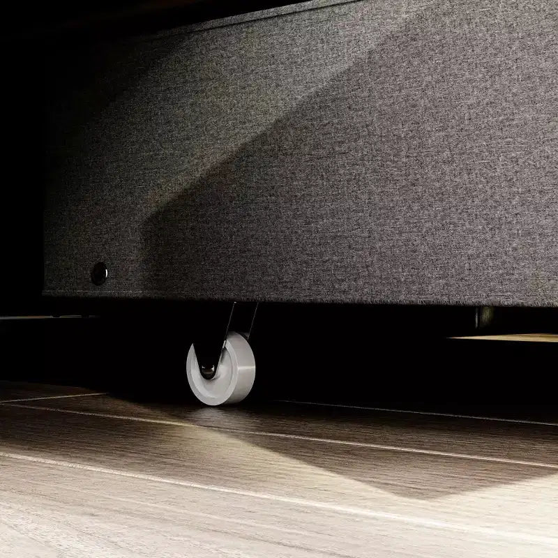 Smart Bluetooth-Enabled Bed Frame with App Control, Custom RGB Lights, Power Outlets, Open Shelves, 4 Rolling Drawers, Central Iron Frame, Pet Nook