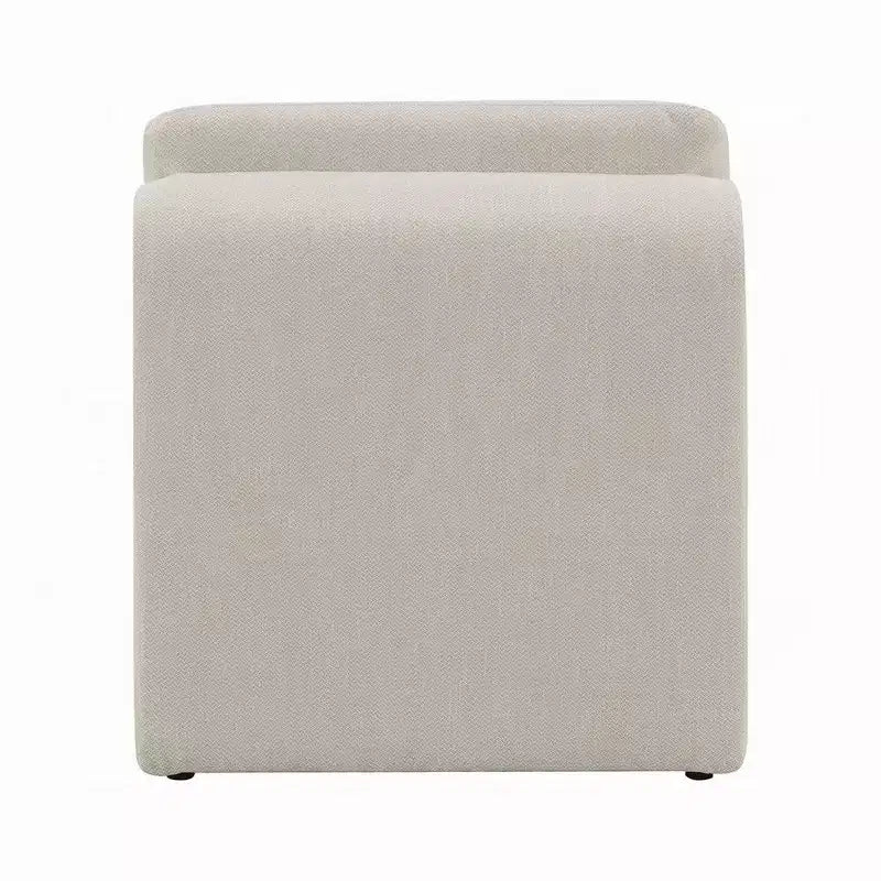 Accent Chair, Curved Open Base, Armless Modern Ivory Boucle
