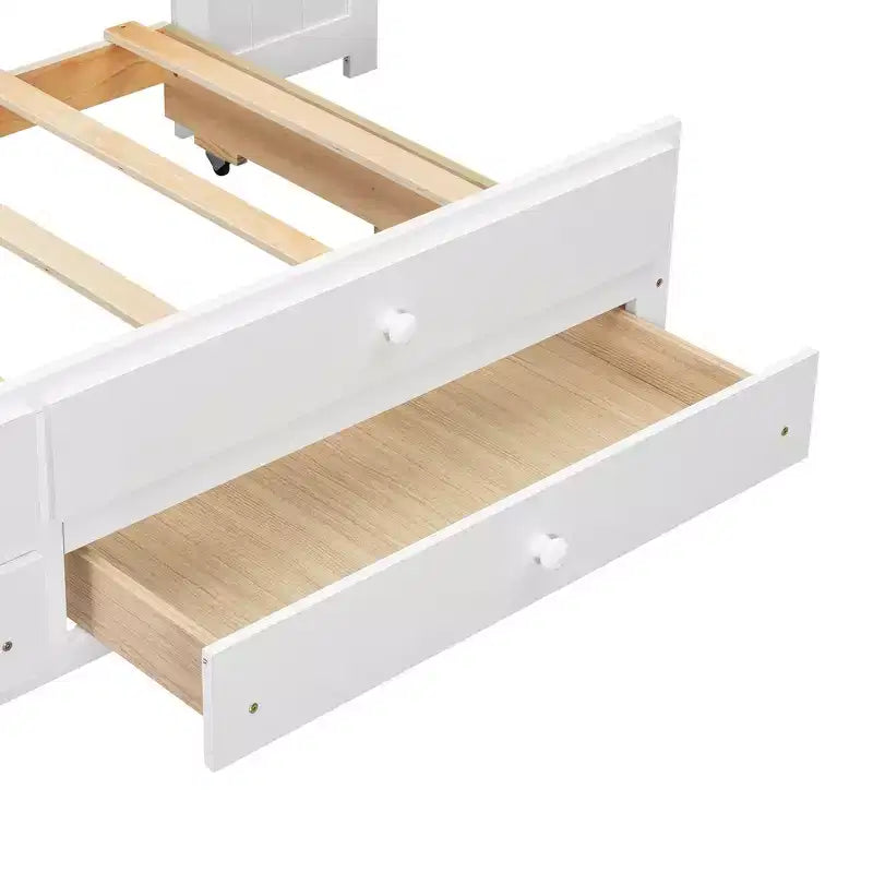 Full Size Daybed & Platform Bed with Storage Shelves, Drawers, Trundle, Desk and Cabinet