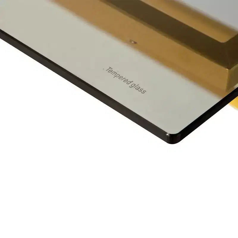 Home Office Writing Desk with Riser, Gold