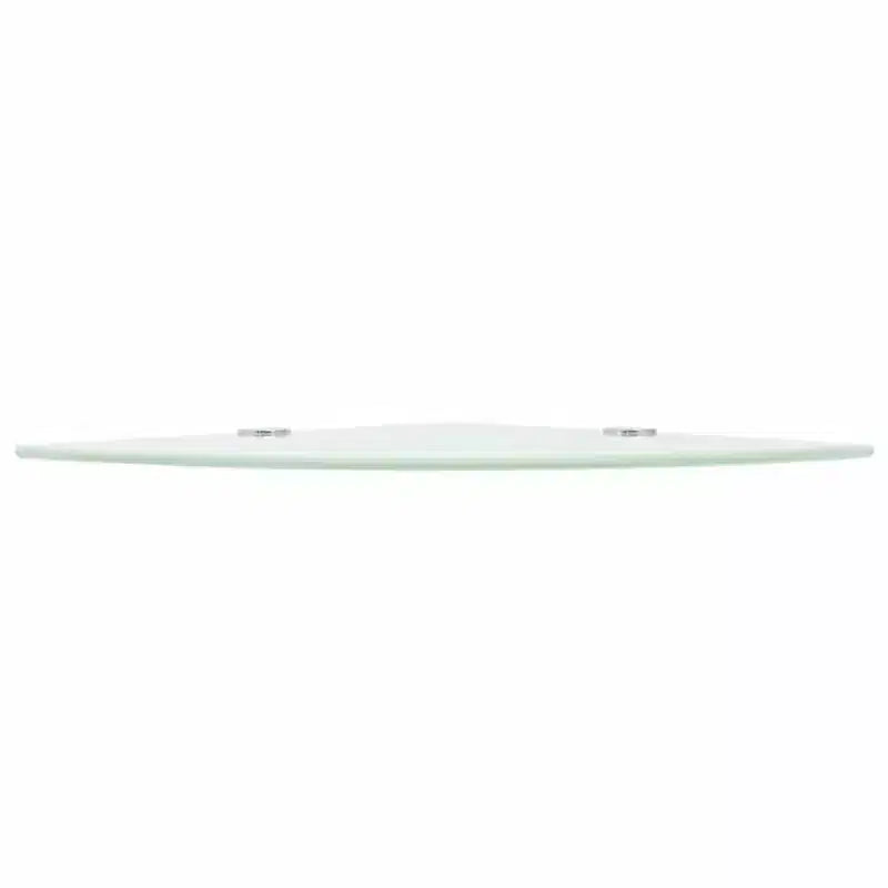 Corner Shelf White Tempered Glass 9.8 in x 9.8 in Wall Mounting