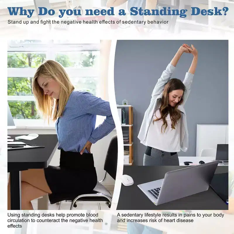 71'' Adjustable Height Standing Desk, Computer Desk with Memory Preset, Splice Tabletop, Black Frame