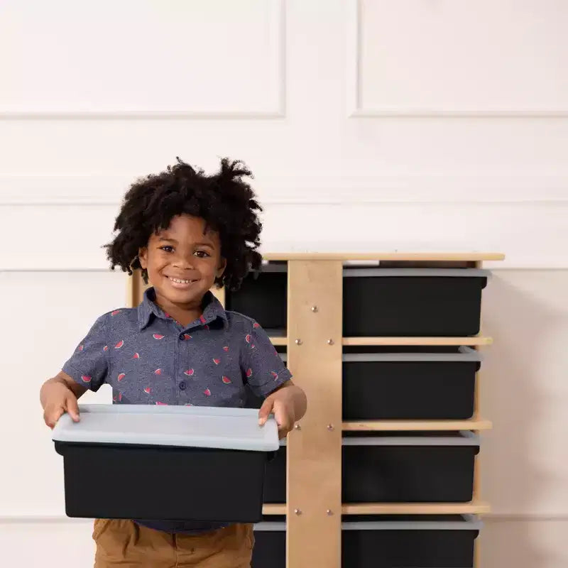 20-Compartment Mobile Storage Tower with 20 Cubby Bins, 5x4, Kids Furniture