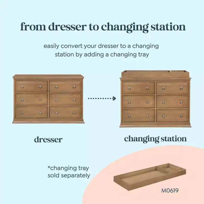 6-Drawer Double Dresser