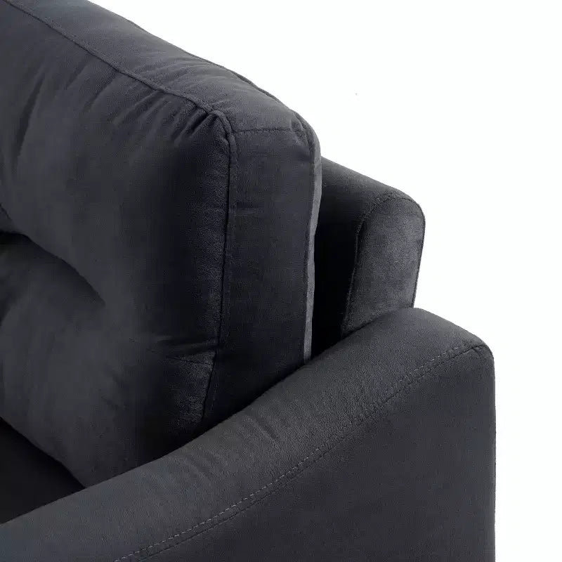 Modern Two-Seater Sofa, Cotton-Linen Blend Upholstery with Foam Cushions, 500-Pound Weight Capacity
