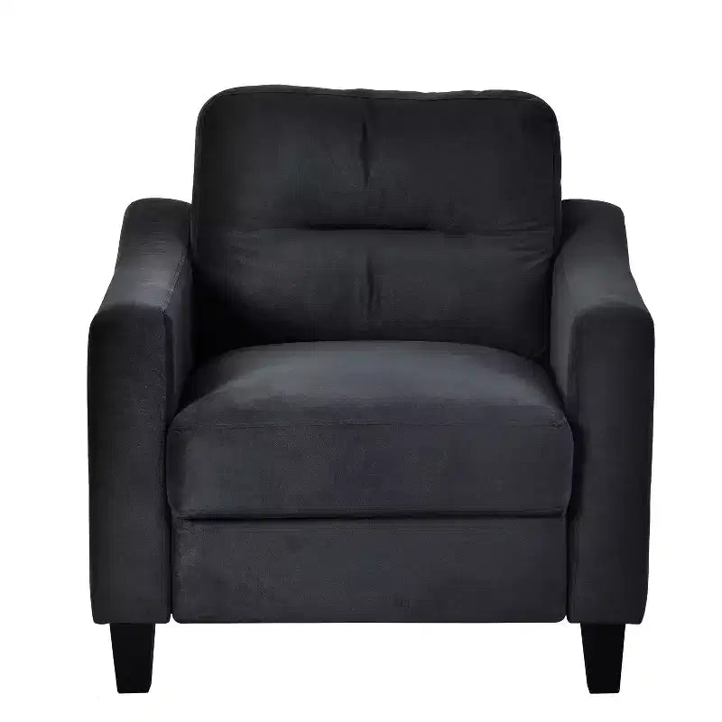 Modern Two-Seater Sofa, Cotton-Linen Blend Upholstery with Foam Cushions, 500-Pound Weight Capacity