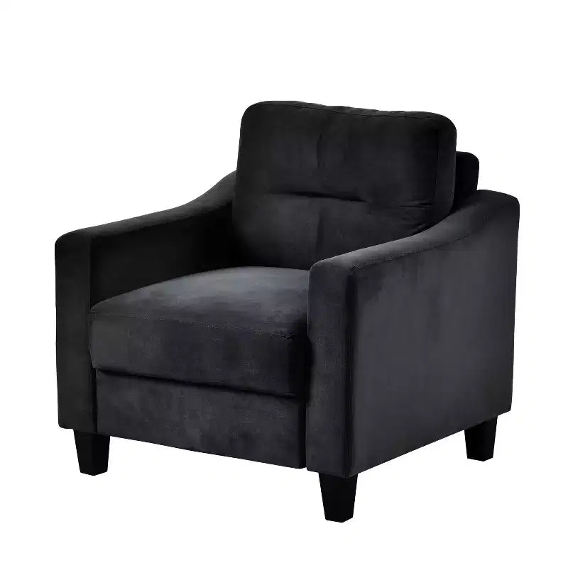 Modern Two-Seater Sofa, Cotton-Linen Blend Upholstery with Foam Cushions, 500-Pound Weight Capacity