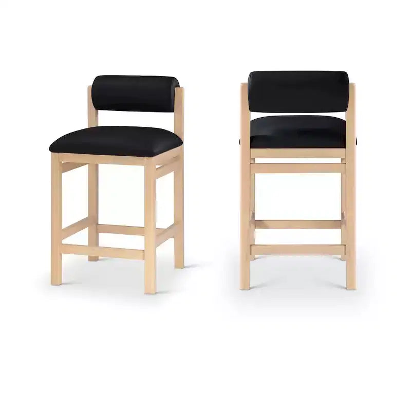 Vegan Leather Upholstered Counter Stool