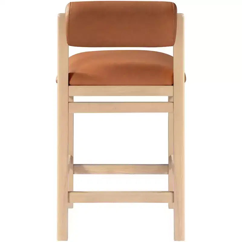 Vegan Leather Upholstered Counter Stool