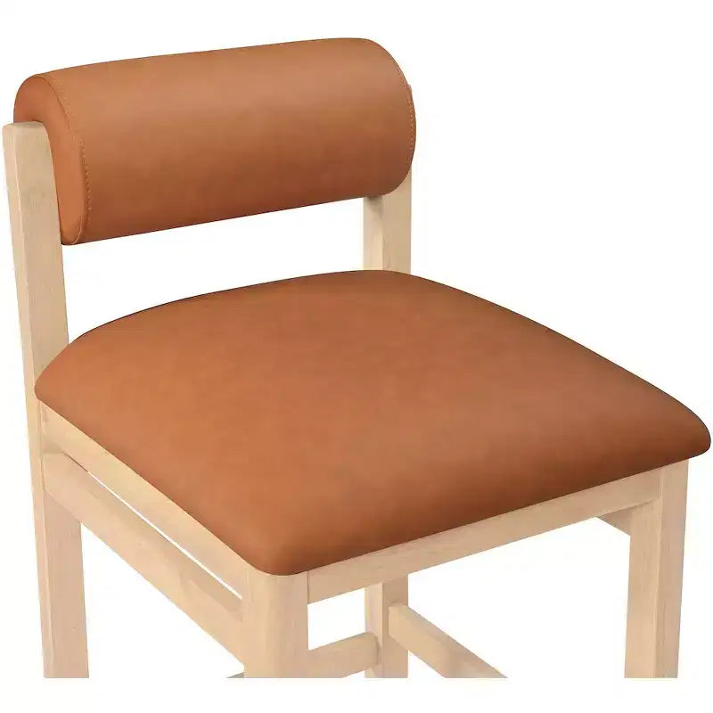 Vegan Leather Upholstered Counter Stool