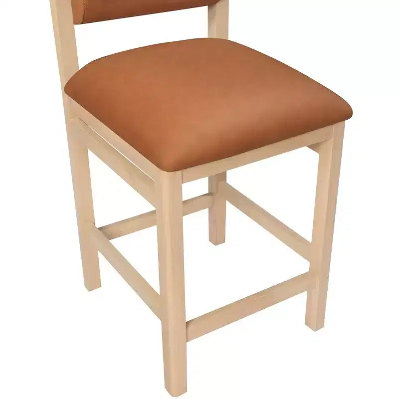 Vegan Leather Upholstered Counter Stool