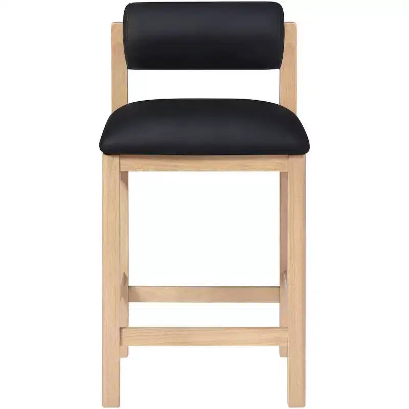 Vegan Leather Upholstered Counter Stool