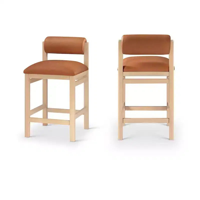 Vegan Leather Upholstered Counter Stool