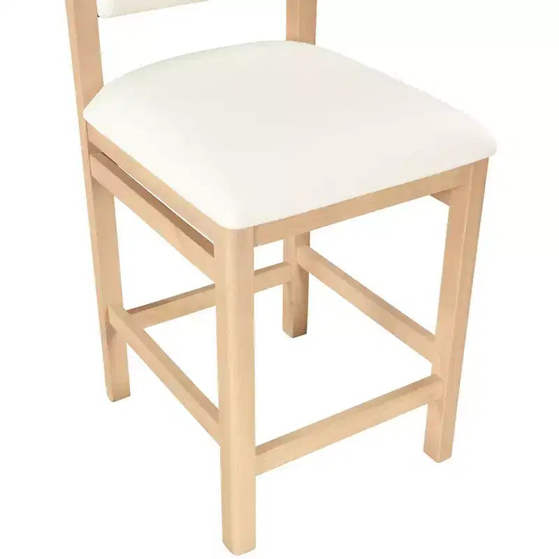 Vegan Leather Upholstered Counter Stool