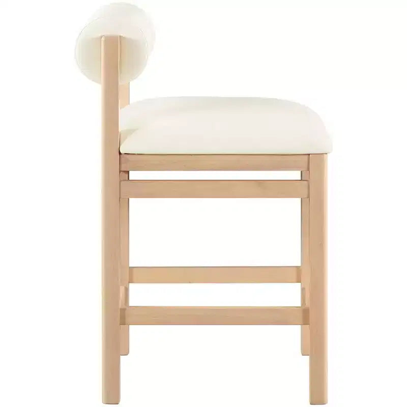 Vegan Leather Upholstered Counter Stool