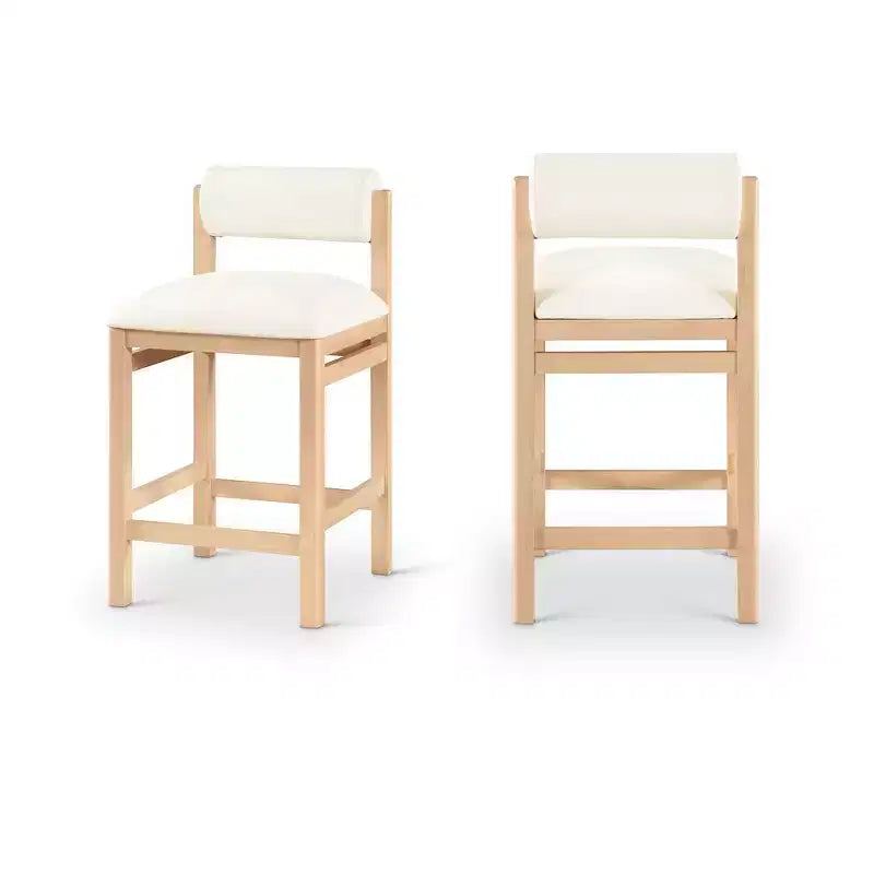 Vegan Leather Upholstered Counter Stool