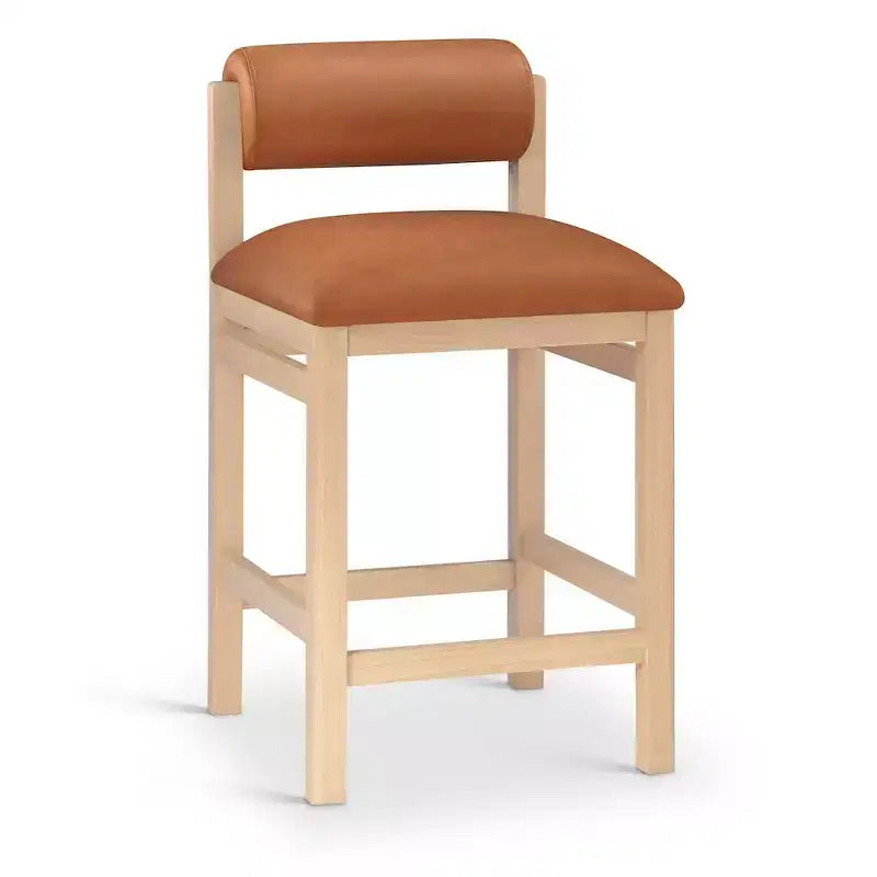 Vegan Leather Upholstered Counter Stool