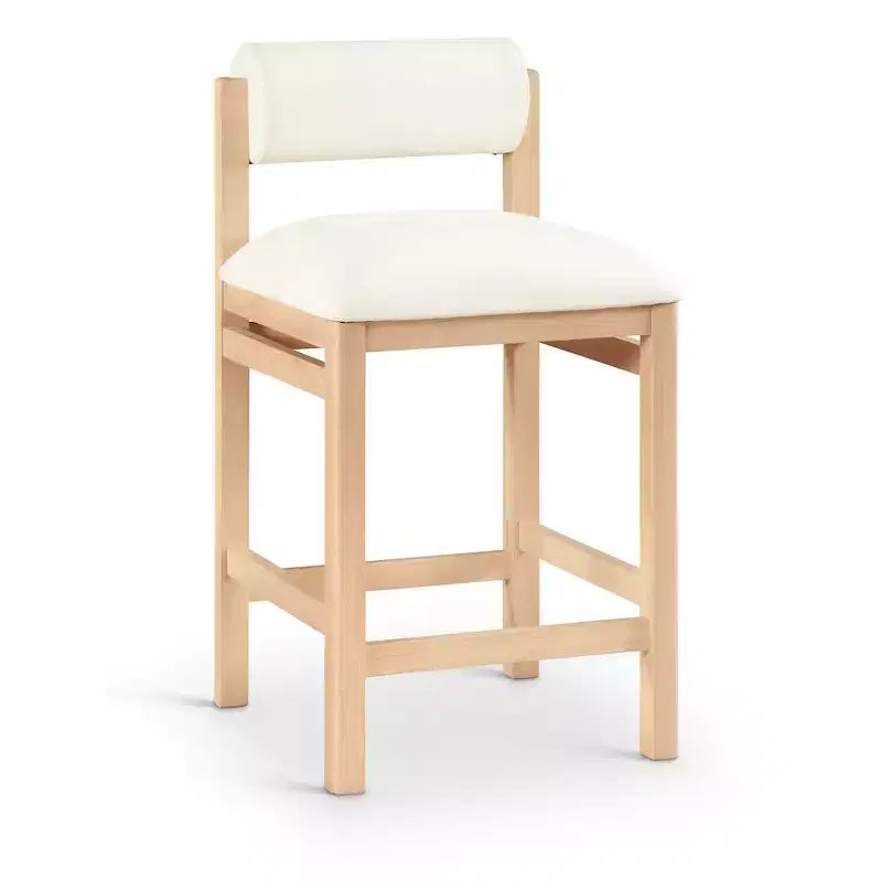 Vegan Leather Upholstered Counter Stool