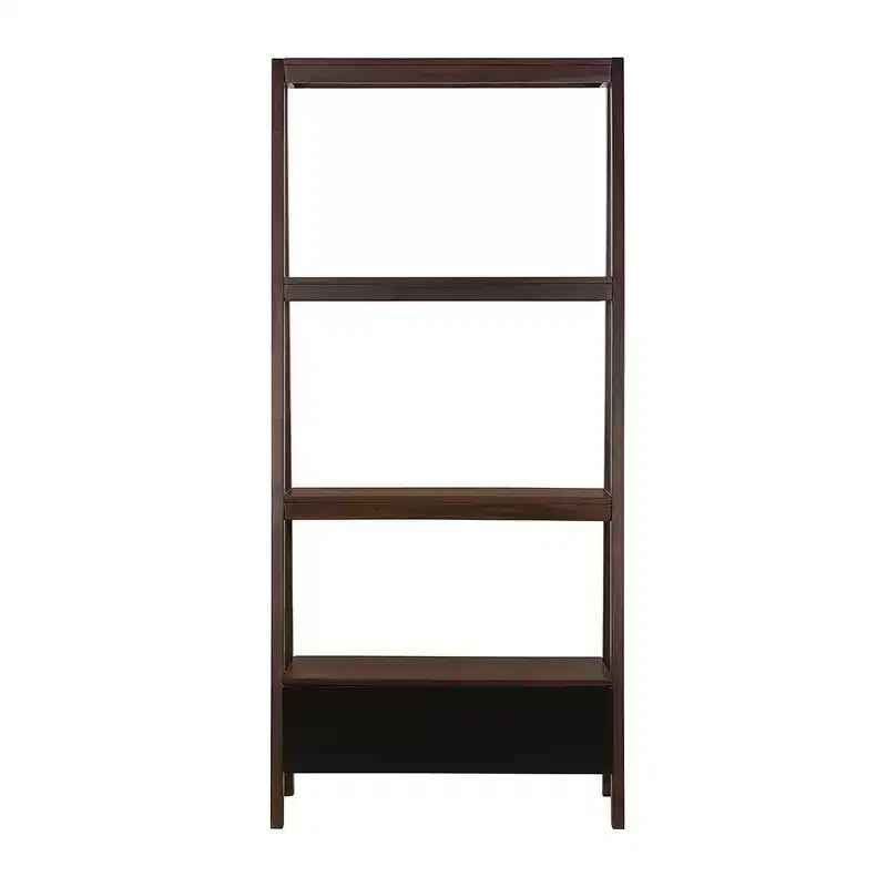 Modern 68" Acacia Wood Ladder Shelf