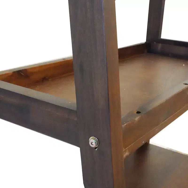 Modern 68" Acacia Wood Ladder Shelf