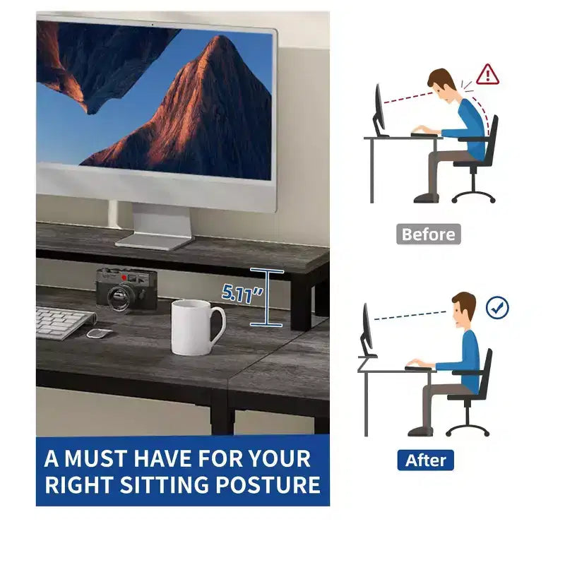 65" L-Shaped Desk with Lift Top Corner Computer Desk, Office Desk with File Drawer for Home Office