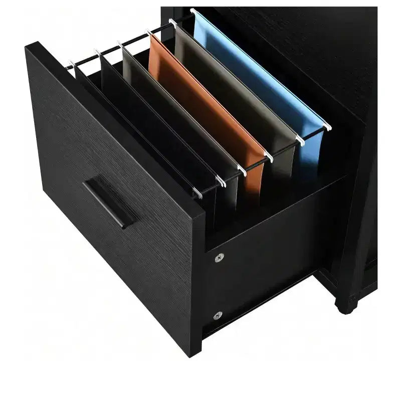 65" L-Shaped Desk with Lift Top Corner Computer Desk, Office Desk with File Drawer for Home Office
