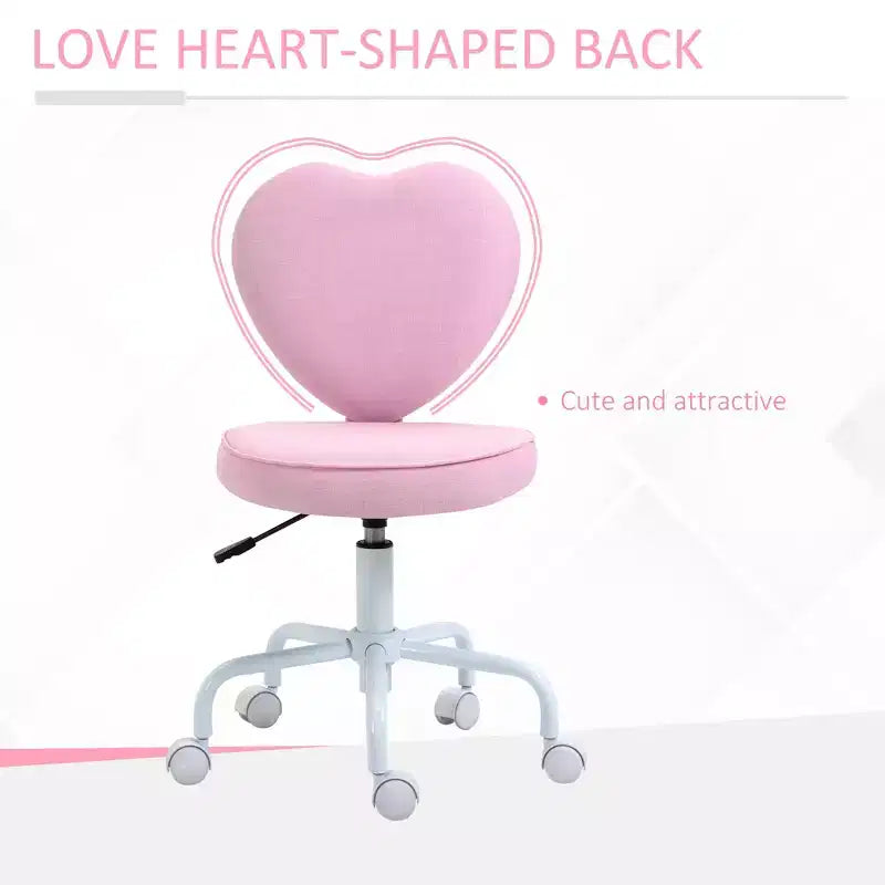 Heart Love Shaped Back Design Office Chair with Adjustable Height