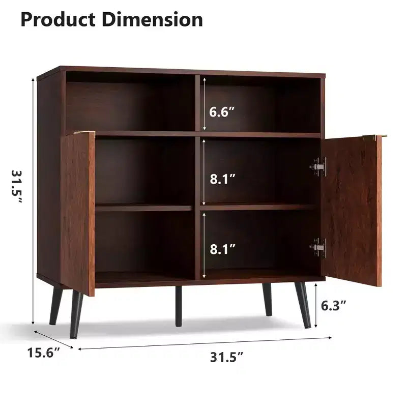 Kitchen Sideboard Storage Cabinet Shefeng Vintage Wooden Sideboard Features open shelving Ideal for hallways and entryways
