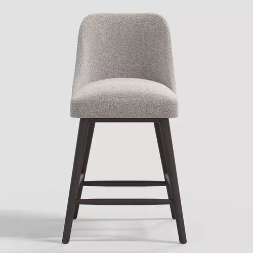27" Geller Counter Height Barstool with Footrest Gray Boucle