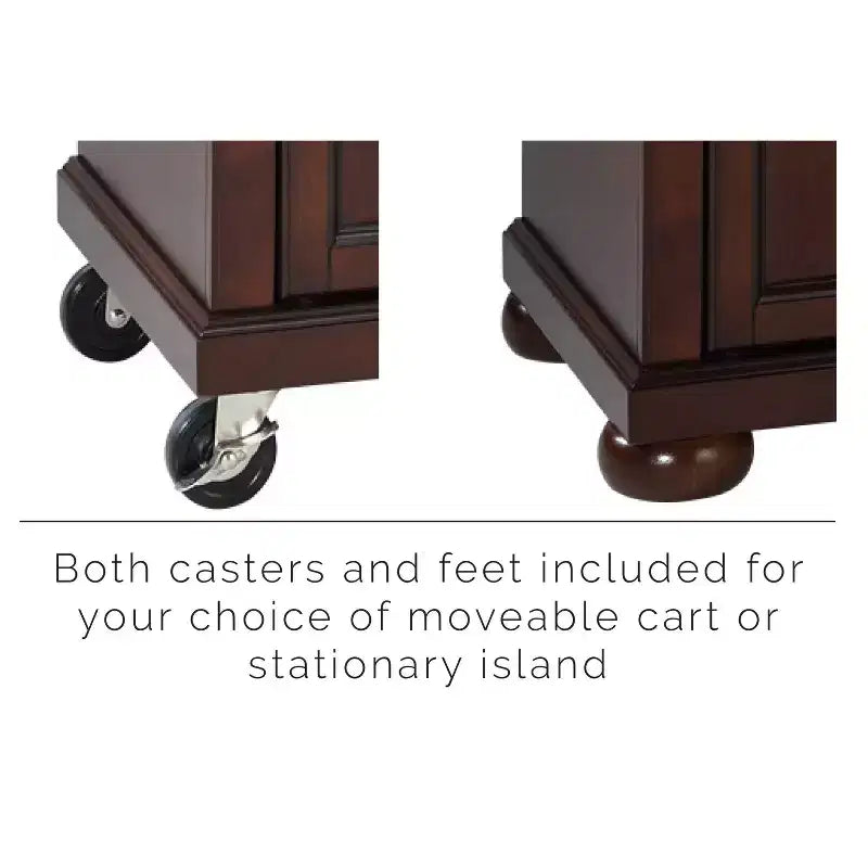 Wood Top Portable Kitchen Island/Cart