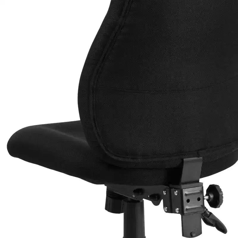 Mid-Back Black Fabric Ergonomic Task Office Chair