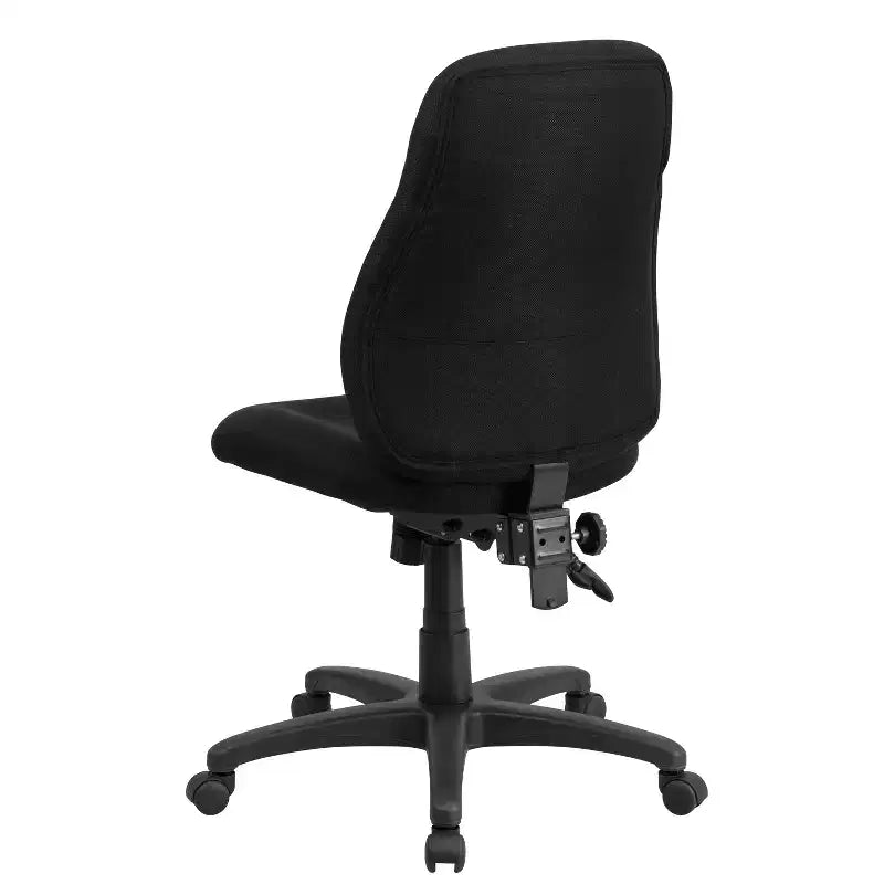 Mid-Back Black Fabric Ergonomic Task Office Chair