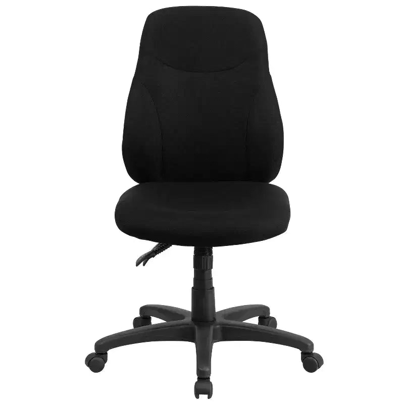 Mid-Back Black Fabric Ergonomic Task Office Chair